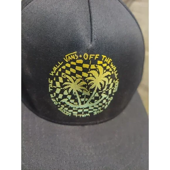 Vans Off‎ The Wall Blue Snapback Hat One Size Fits All Skateboard - Picture 2 of 8